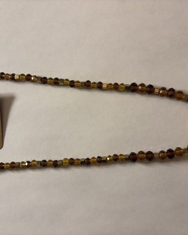 Amber Crystal Necklace & Earrings Set view 2