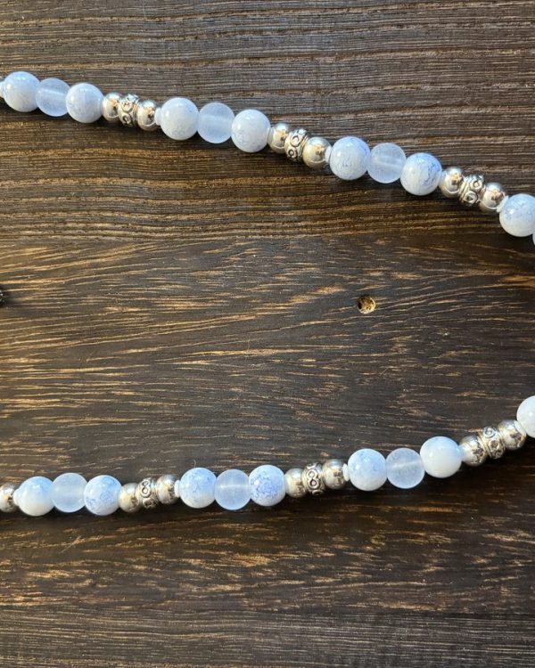 Blue Glass Bead Necklace