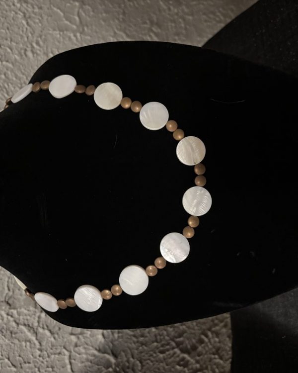 Mother of Pearl & Copper Necklace view 2
